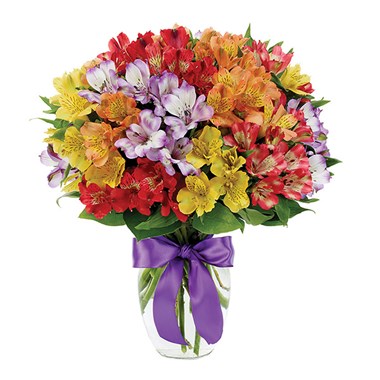 Peruvian Lily Rainbow Bouquet
